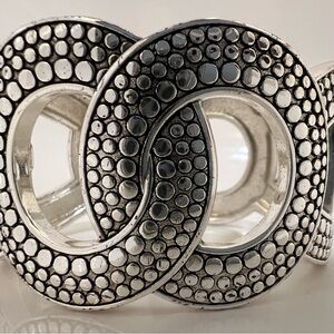 Silver‎ costume hinged metal cuff bracelet